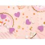 Dessertteller - Rosa - Goldrand - 6er-Pack