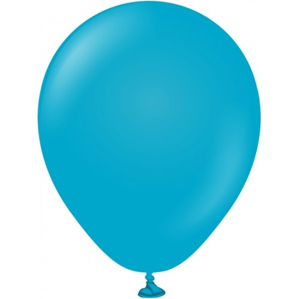 Mini-Luftballons schlicht - Premium 13 cm - blaues Glas