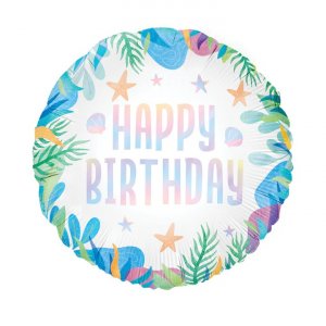 Folienballon - Happy Birthday - Ozeanthema - 45 cm