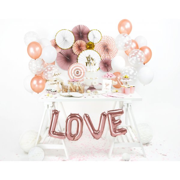 Buchstabenballons - LOVE - 140 x 35 cm - Rosgold