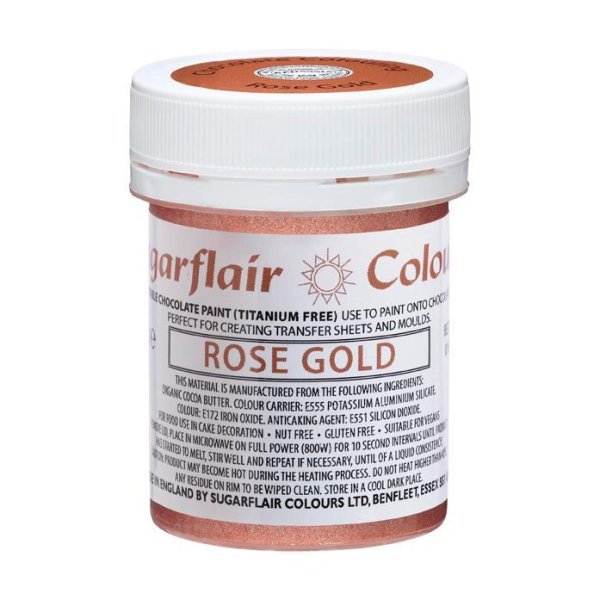 Schokoladenfarbe - Ros�gold - 35 g - Sugarflair