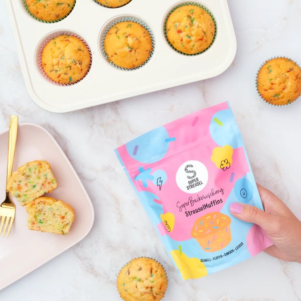 SuperBakingmix Backmischung - Streusel-Muffins - 300 Gramm