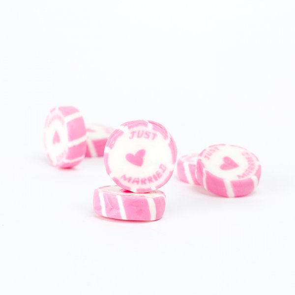 Karamellbonbons - Just Married - Rosa - ca. 50 Stück Karamellbonbons - Just Married - Rosa - ca. 50 Stück