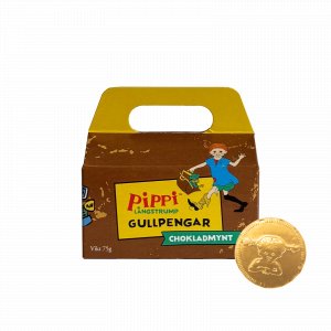 Pippi Langstrumpfs Manteltasche - Goldgeld aus Schokolade - 75 g Pippi Langstrumpfs Manteltasche - Goldgeld aus Schokolade - 75 g