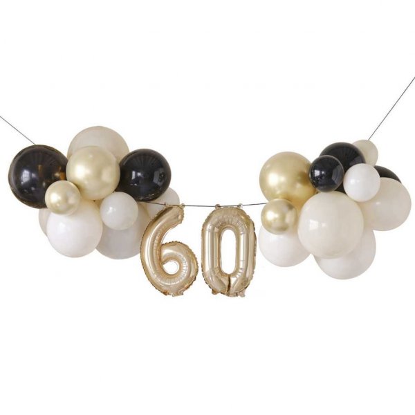 Ballongirlande - 60 - Schwarz/Hautfarben/Gold Ballongirlande - 60 - Schwarz/Hautfarben/Gold