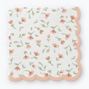 Servietten - Blumenmuster - Lavendelblau - 16er-Packung Servietten - Blumenmuster - Lavendelblau - 16er-Packung
