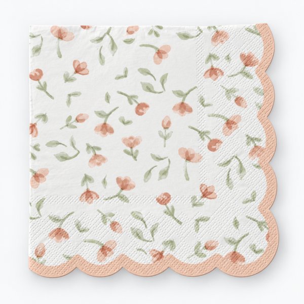 Servietten - Blumenmuster - Lavendelblau - 16er-Packung Servietten - Blumenmuster - Lavendelblau - 16er-Packung