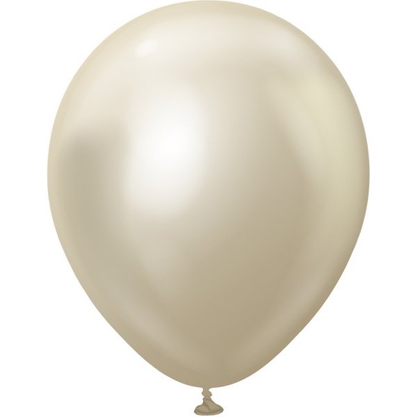 Luftballons schlicht - Premium 30 cm - Weigold Chrom