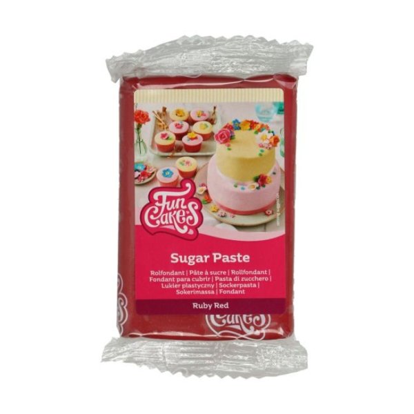 Zuckerpaste - Rubinrot - FunCakes - 250 Gramm Zuckerpaste - Rubinrot - FunCakes - 250 Gramm