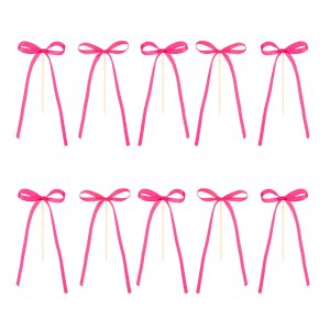Kuchenspieße/Kuchenaufsatz - Schleifen - Pink - 10er-Pack Kuchenspieße/Kuchenaufsatz - Schleifen - Pink - 10er-Pack