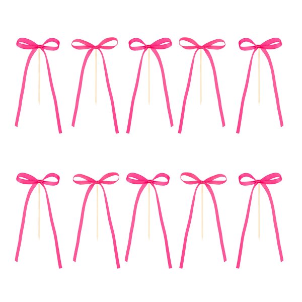 Kuchenspie�e/Kuchenaufsatz - Schleifen - Pink - 10er-Pack