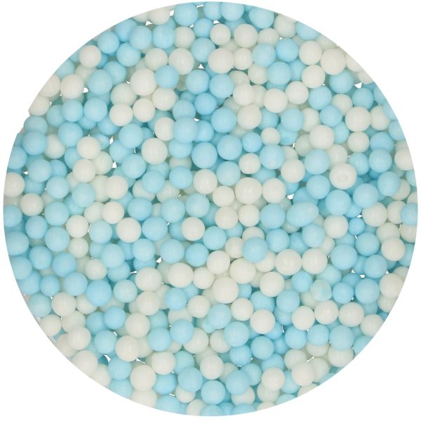 Weiche Zuckerperlen - Blau/Weiß Weiche Zuckerperlen - Blau/Weiß