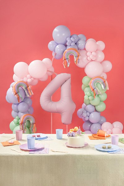 Regenbogen aus Folienballons mit Fransen - Mix Regenbogen aus Folienballons mit Fransen - Mix