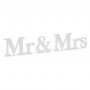 Holzbuchstaben - Mr & Mrs - Wei