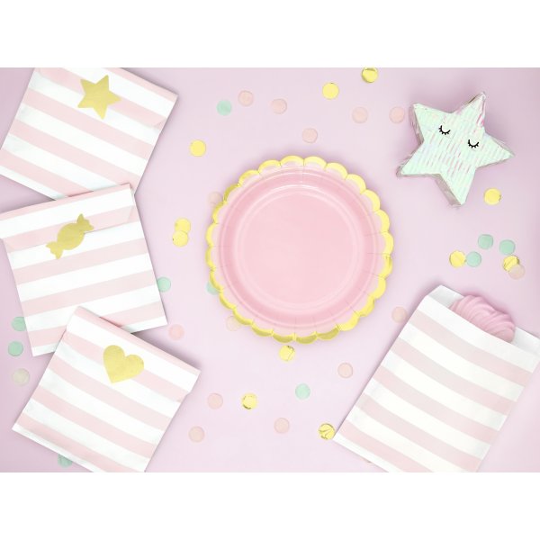 Dessertteller - Rosa - Goldrand - 6er-Pack Dessertteller - Rosa - Goldrand - 6er-Pack