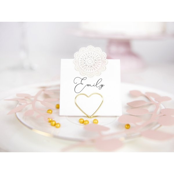 Kartenetui - Herzen - Gold - 10er-Pack