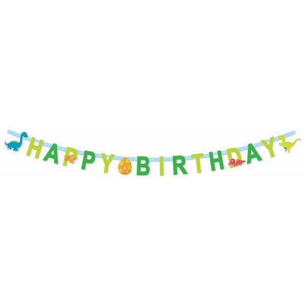 Buchstabengirlande - Dinosaurier - Alles Gute zum Geburtstag - 2 m Buchstabengirlande - Dinosaurier - Alles Gute zum Geburtstag - 2 m
