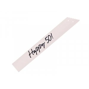 Sch�rpe - Happy 50 - Schwarz/Wei�