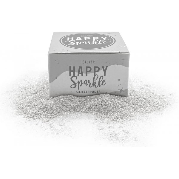 Essbarer Glitzer - Happy Sparkle Silver - Happy Sprinkles - Silber - 8 g Essbarer Glitzer - Happy Sparkle Silver - Happy Sprinkles - Silber - 8 g