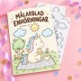 Ausmalbild - Einhorn - 8 Motive - A4 Ausmalbild - Einhorn - 8 Motive - A4