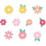 Getr�nkeanh�nger - Blumen - 10er-Pack