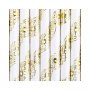 Strohhalme - Blumen, Weiß/Gold - 10er-Packung Strohhalme - Blumen, Weiß/Gold - 10er-Packung