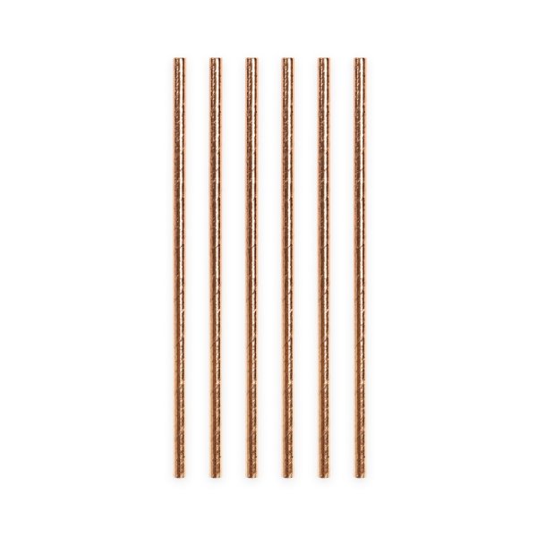 Papierstrohhalme, roségold-metallic, 20er-Packung Papierstrohhalme, roségold-metallic, 20er-Packung