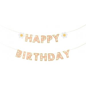 Girlande Happy Birthday - Blumen - 2m Girlande Happy Birthday - Blumen - 2m