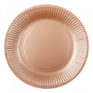 Pappteller - Roségold, 23 cm - 8er-Pack Pappteller - Roségold, 23 cm - 8er-Pack