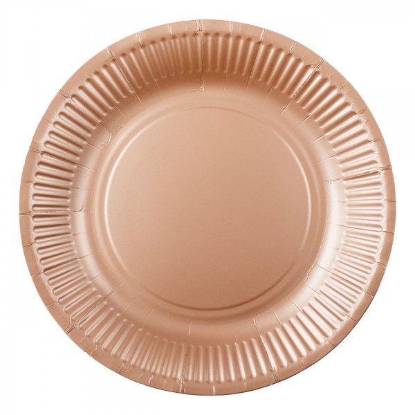 Pappteller - Roségold, 23 cm - 8er-Pack Pappteller - Roségold, 23 cm - 8er-Pack