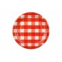 Pappteller - Rot kariert - 6er-Pack - 27 cm Pappteller - Rot kariert - 6er-Pack - 27 cm