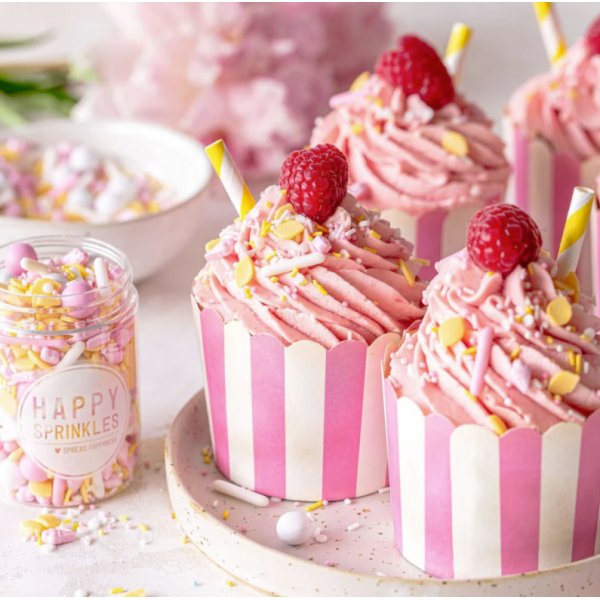 Stabile Muffinformen - Hellrosa/Wei - 12 Stk