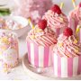 Stabile Muffinformen - Hellrosa/Wei - 12 Stk