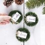 Platzierungskarten - Kränze - Rustikale Weihnachten - 4er-Pack Platzierungskarten - Kränze - Rustikale Weihnachten - 4er-Pack
