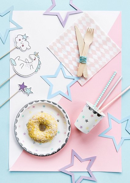 Kuchendekorationen - Wnsch dir was - Einhorn - 5er-Pack