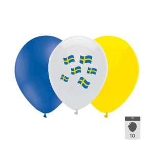 Luftballons - Schweden - Gelb/Blau - 10er-Packung Luftballons - Schweden - Gelb/Blau - 10er-Packung