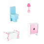 Puppenschrank aus Holz, 70 cm, rosa, mit LED-Beleuchtung - Selbstmontage Puppenschrank aus Holz, 70 cm, rosa, mit LED-Beleuchtung - Selbstmontage