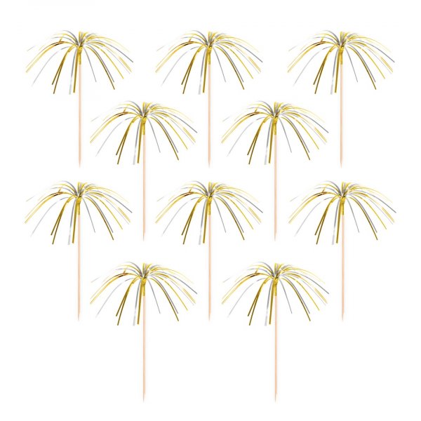 Trinkstäbchen - Silber/Gold - 22 cm - 10 Stück Trinkstäbchen - Silber/Gold - 22 cm - 10 Stück