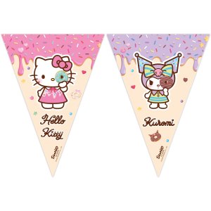 Flaggengirlande - Hello Kitty & Kuromi - 9 Flaggen Flaggengirlande - Hello Kitty & Kuromi - 9 Flaggen