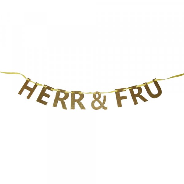 Banner - Mr & Mrs - Gold