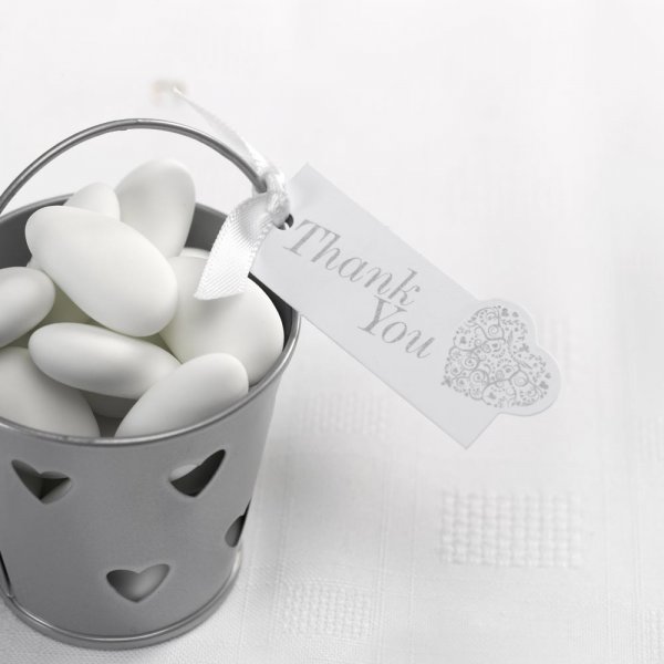 Kleine Anh�nger - Danke - Silber - 10er-Pack