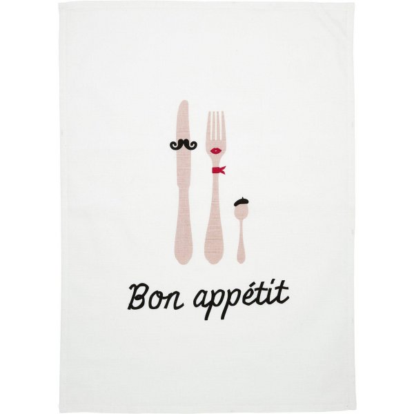 Guten Appetit Kchentuch 50 x 70 cm - Rosa