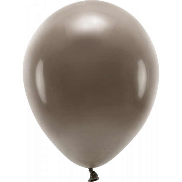 Einfarbige Luftballons - Eco 30 cm - Braun - 10er-Pack