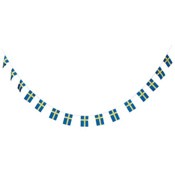 Flaggengirlande - Schweden - 6 Meter Flaggengirlande - Schweden - 6 Meter