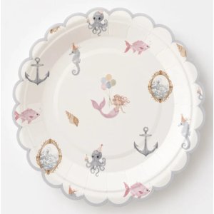 Pappteller - Segelmotiv - 17 cm - Lavendelblau - 8er-Pack Pappteller - Segelmotiv - 17 cm - Lavendelblau - 8er-Pack
