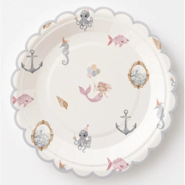 Pappteller - Segelmotiv - 17 cm - Lavendelblau - 8er-Pack Pappteller - Segelmotiv - 17 cm - Lavendelblau - 8er-Pack