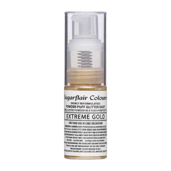 Essbares Glitzerspray - Sugarflair - Extreme Gold - 10 g