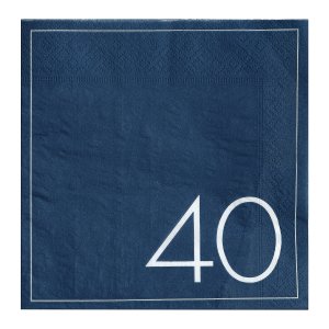 Servietten - 40 Stück - Marineblau - 16er-Packung Servietten - 40 Stück - Marineblau - 16er-Packung