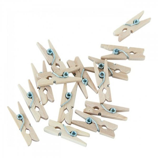 Mini-Wäscheklammern, Natur - 24er-Packung Mini-Wäscheklammern, Natur - 24er-Packung