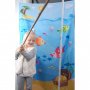 Fischteichtuch mit Angelrute Fischteichtuch mit Angelrute